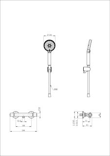 Смеситель для душа Wonzon & Woghand INN 5 WW-B2005-A-CR с термостатом хром